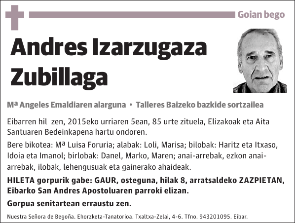 Andres Izarzugaza Zubillaga