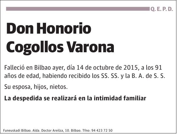 Honorio Cogollos Varona