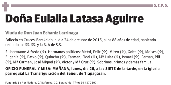 Eulalia Latasa Aguirre