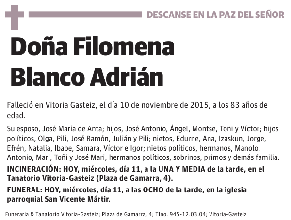 Filomena Blanco Adrián