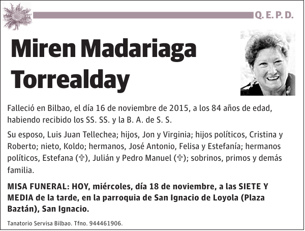 Miren Madariaga Torrealday