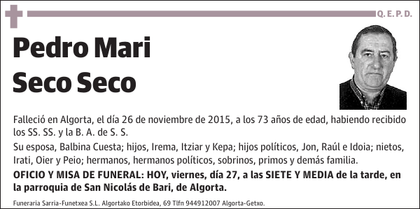 Pedro Mari Seco Seco