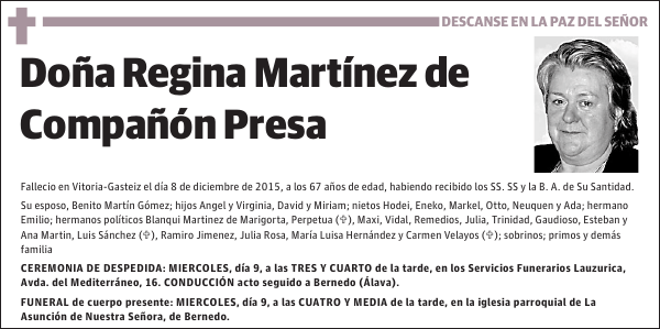 Regina Martínez de Compañón Presa