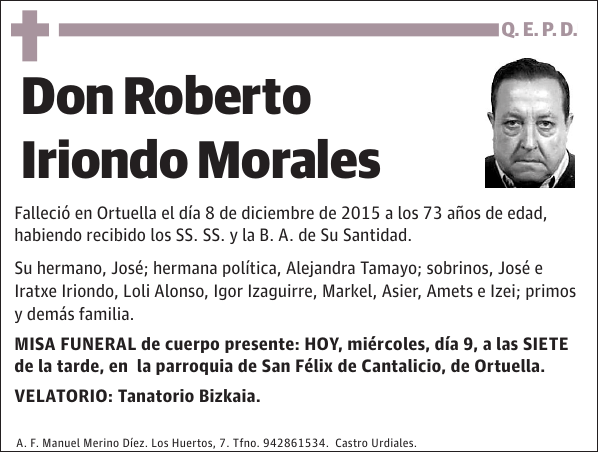Roberto Iriondo Morales