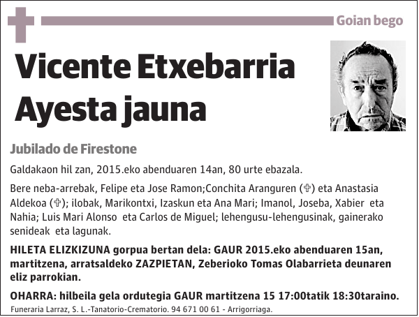 Vicente Etxebarria Ayesta