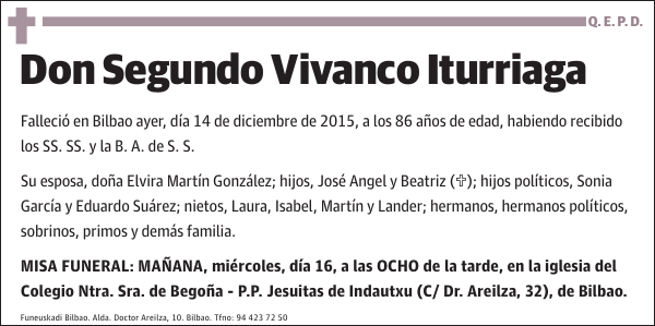 Segundo Vivanco Iturriaga