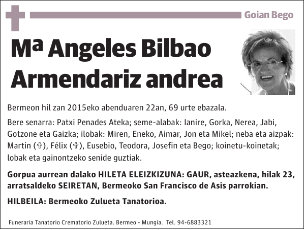 MÂª Angeles Bilbao Armendariz