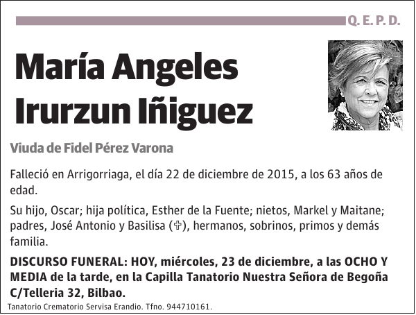 MarÃ­a Angeles Irurzun IÃ±iguez