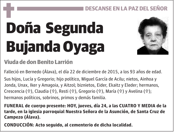 Segunda Bujanda Oyaga