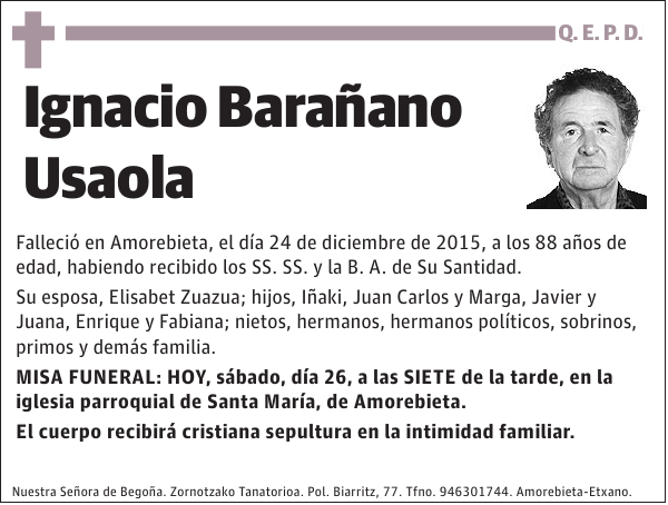 Ignacio BaraÃ±ano Usaola