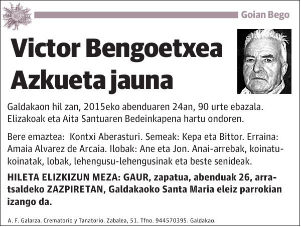 Victor Bengoetxea Azkueta