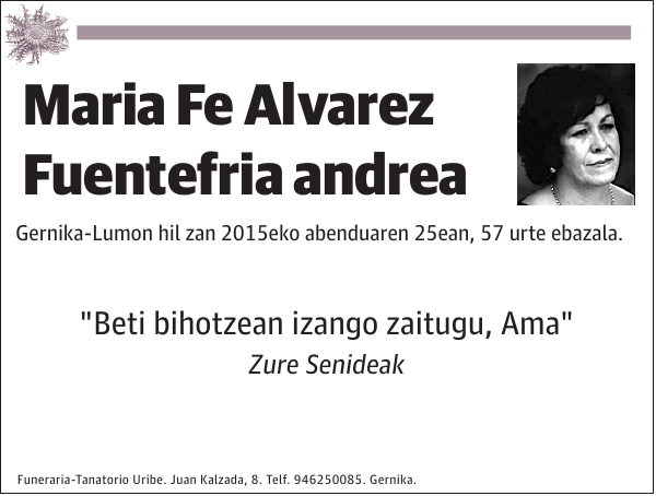 Maria Fe Alvarez Fuentefria