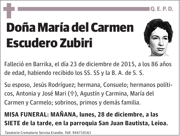 MarÃ­a del Carmen Escudero Zubiri