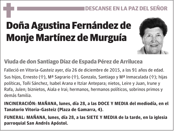 Agustina FernÃ¡ndez de Monje MartÃ­nez de MurguÃ­a