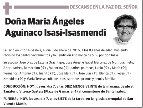 María Ángeles Aguinaco Isasi-Isasmendi