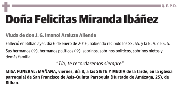 Felicitas Miranda Ibáñez