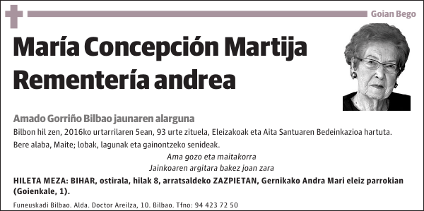 María Concepción Martija Rementería