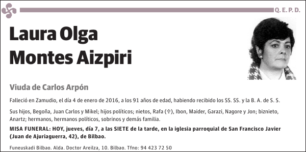 Laura Olga Montes Aizpiri
