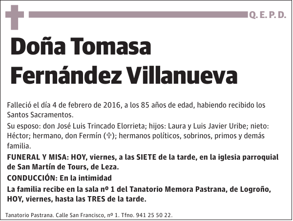 Tomasa Fernández Villanueva