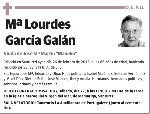 Mª Lourdes García Galán