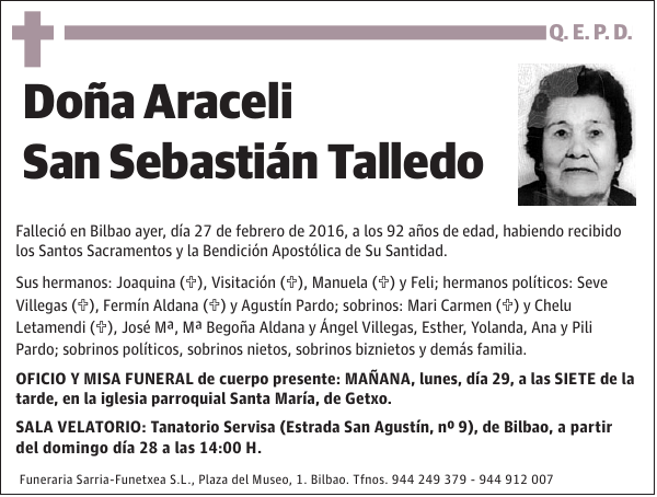 Araceli San Sebastián Talledo