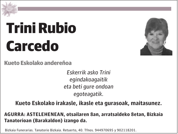 María Trinidad Rubio Carcedo