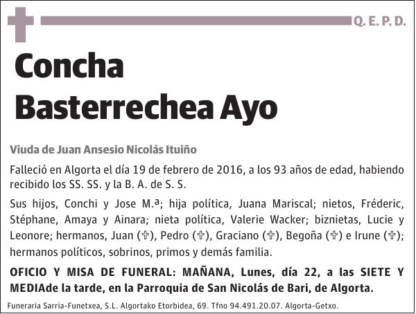 Concha Basterrechea Ayo