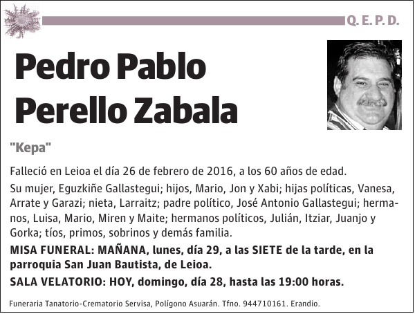 Pedro Pablo Perello Zabala