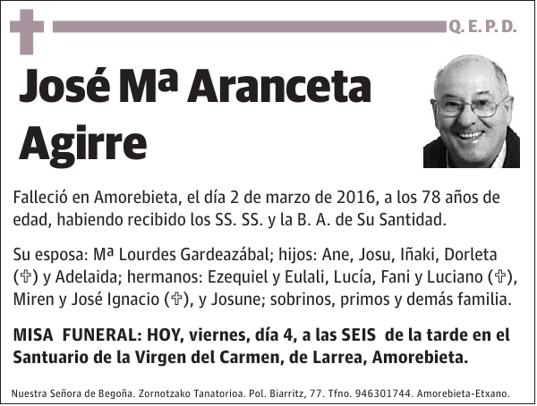 José Mª Aranceta Agirre