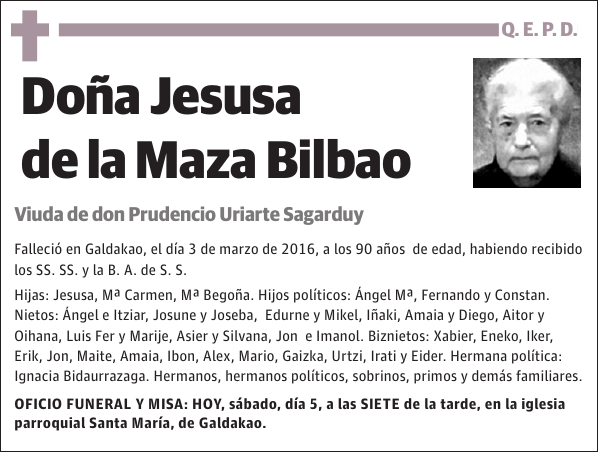 Jesusa de la Maza Bilbao