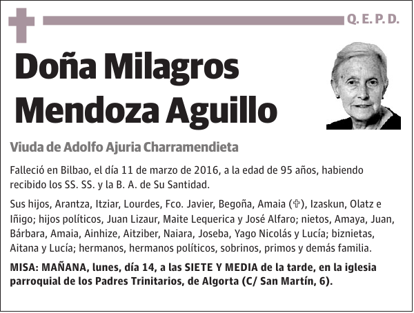 Milagros Mendoza Aguillo