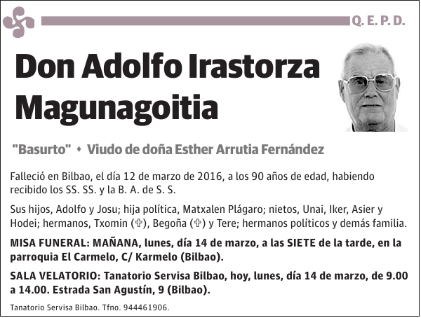 Adolfo Irastorza Magunagoitia