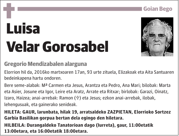 Luisa Velar Gorosabel