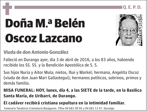 María Belén Oscoz Lazcano