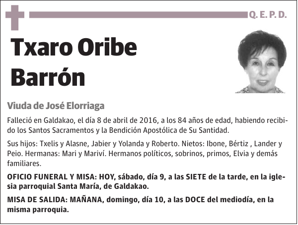 Txaro Oribe Barrón
