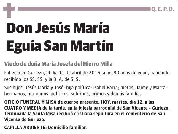 Jesús María Eguía San Martín