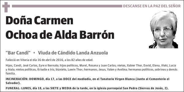 Carmen Ochoa de Alda Barrón
