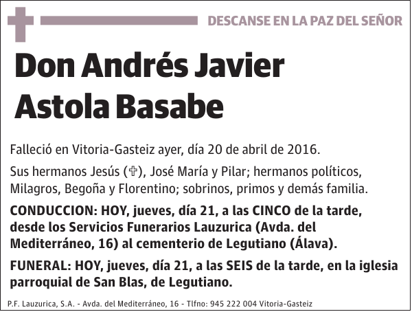 Andrés Javier Astola Basabe