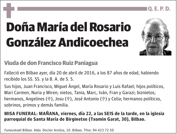 María del Rosario González Andicoechea