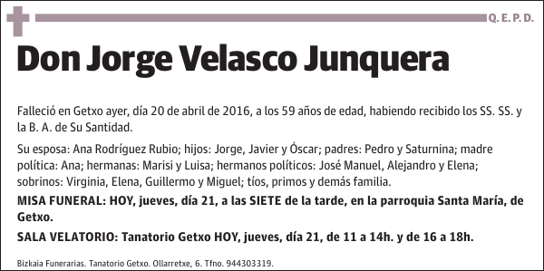 Jorge Velasco Junquera