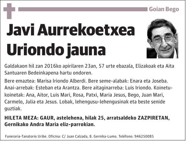 Javi Aurrekoetxea Uriondo