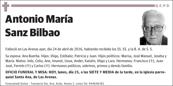 Antonio María Sanz Bilbao