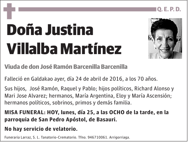 Justina Villalba Martínez