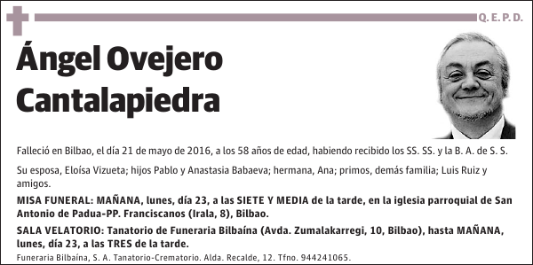 Ángel Ovejero Cantalapiedra