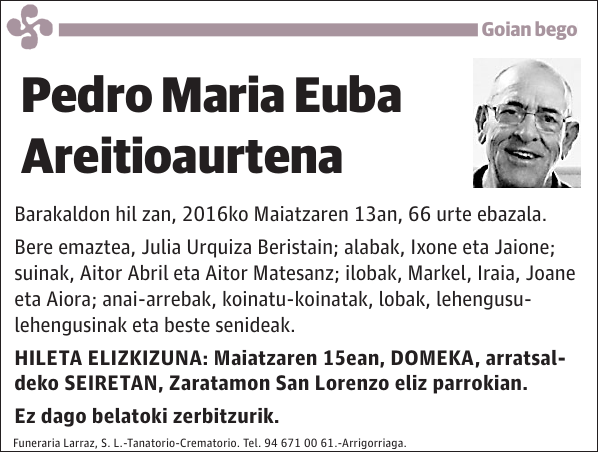 Pedro Maria Euba Areitioaurtena