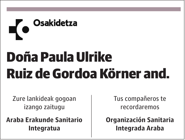 Paula Ulrike Ruiz de Gordoa Körner