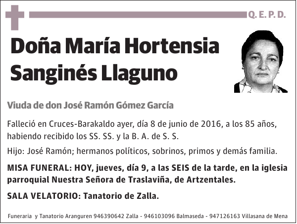 María Hortensia Sanginés Llaguno
