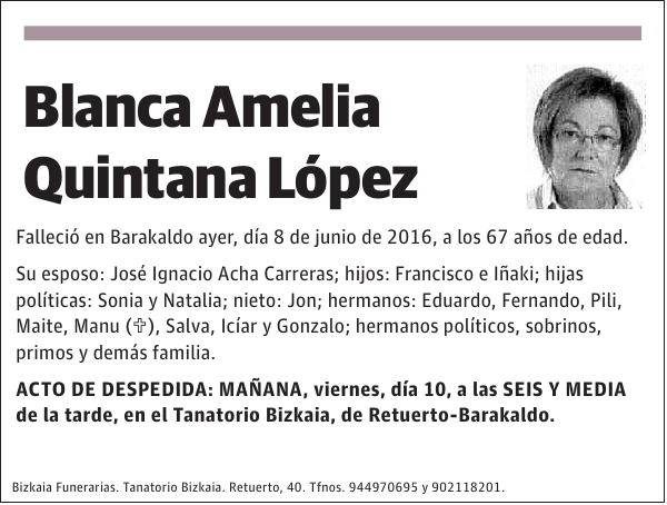 Blanca Amelia Quintana López