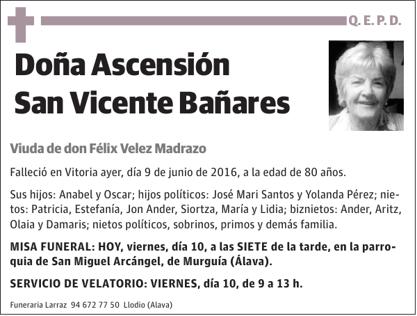 Ascensión San Vicente Bañares