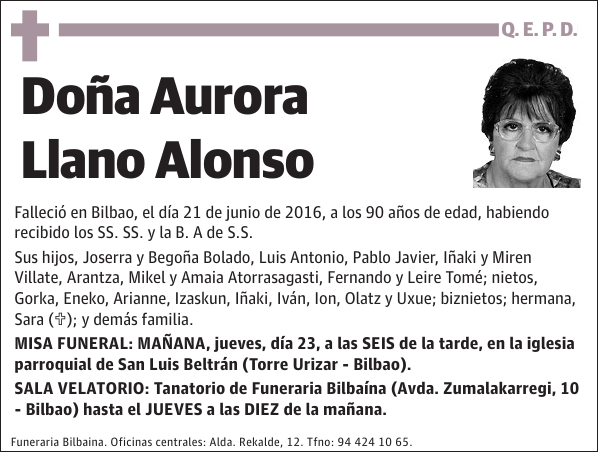 Aurora Llano Alonso